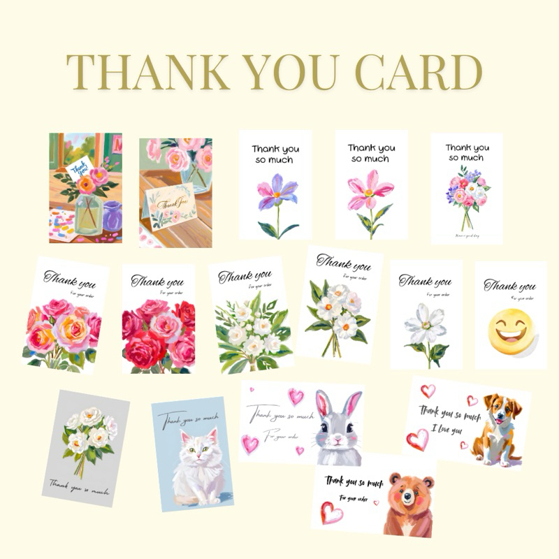 Thank you card premium ( 8 psc / 1 pack )