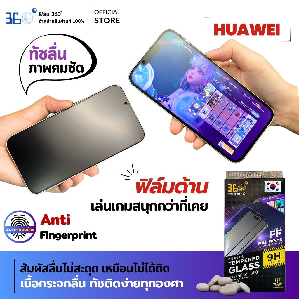 [🇰🇷งานเกาหลี] ฟิล์มกระจก เต็มจอ ด้าน huawei P30 P20Pro nova3i P30lite Y9 y5p Y9Prime Y6P Y7a Pura80 - รูปที่ 2