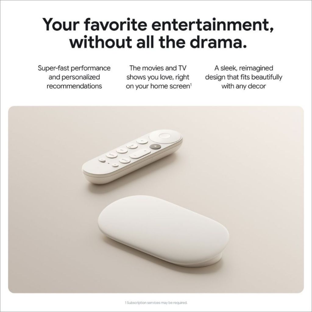 (ประกัน 1ปี) กล่องทีวี Chromecast with google TV Streamer 4K
