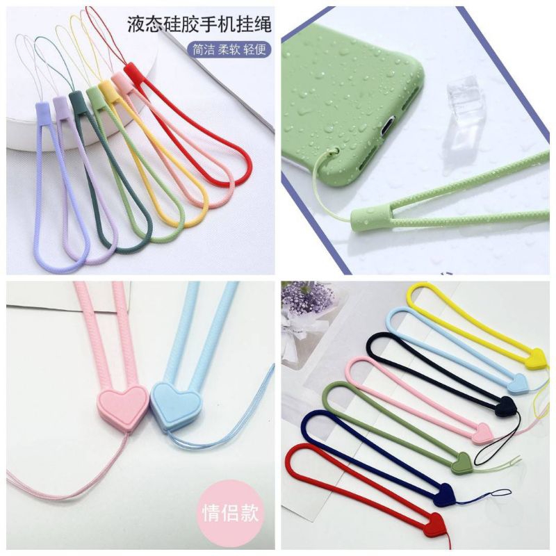 สายคล้องมือถือ ซิลิโคน สายคล้องข้อมือ เรียบ/หัวใจ ของชำร่วย แต่งงาน โทรศัพท์ ห้อยพวงกุญแจ มีโค้ดส่งฟรี ส่งจากไทย
