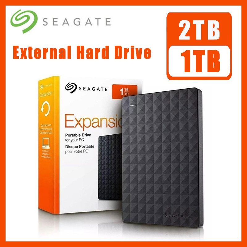Seagate External Hard Disk 1TB/2TB ฮาร์ดไดรฟ์มือถือ Harddisk External ฮาร์ดไดรฟ์จัดเก็บข้อมูลแบบพกพา ฮาร์ดดิสก์แบบพกพา