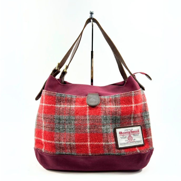 Harris Tweed กระเป๋าผ้าทอ สายหนังแท้