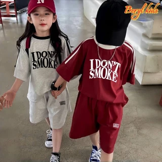 Beryl kids🌸ชุดเซทเด็กฤดูร้อน🎀เสื้อยืดแขนสั้นกางเกงขาสั้น เวอร์ชั่นเกาหลี ชุดกีฬา 2 ชิ้น ลำลองสบายๆ แฟชั่น