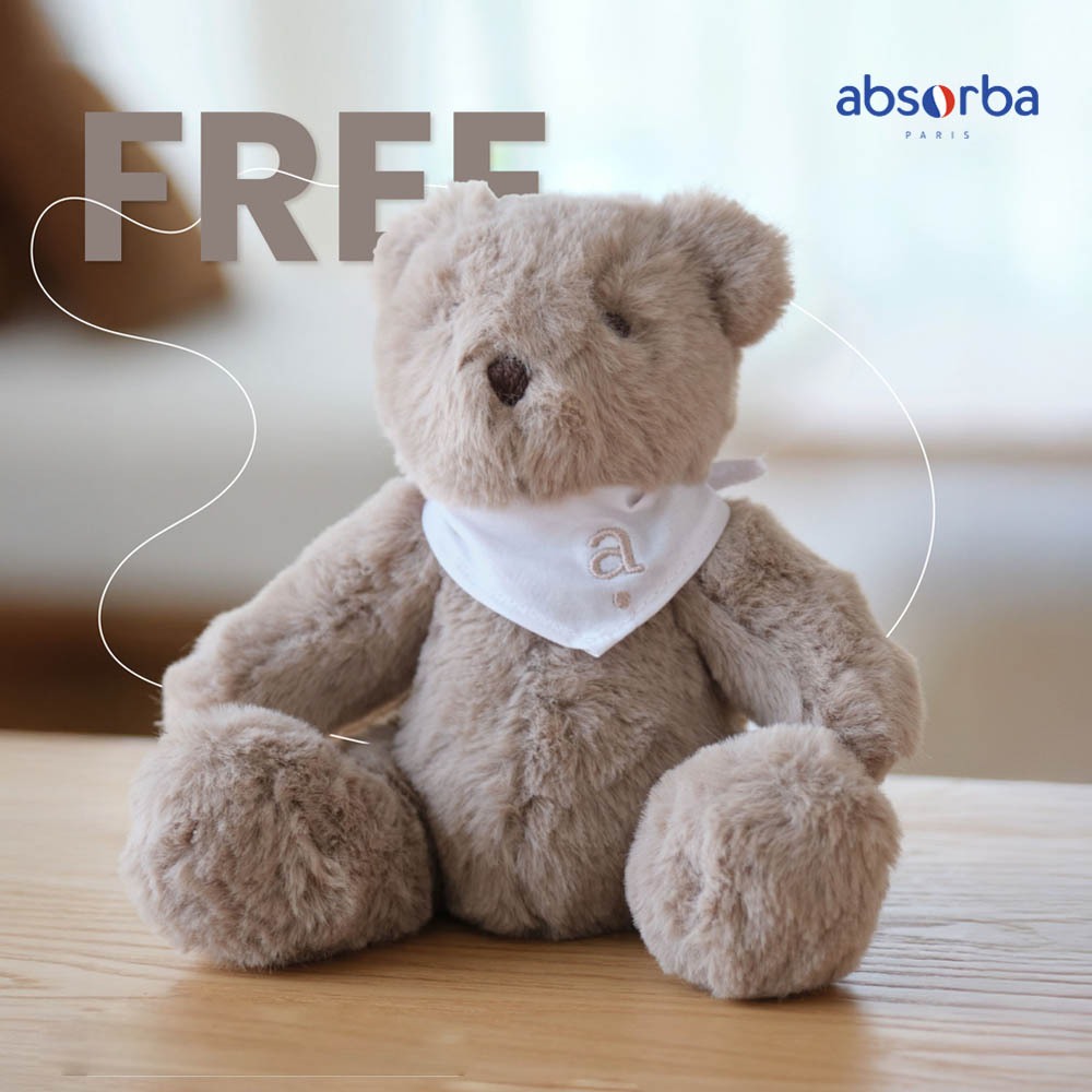แอ็บซอร์บา Not For Sale ตุ๊กตา “มินิ มัมหมี” ขนาด 6 นิ้ว สีเทา กลิ่นคาโมมายด์ (เฉพาะแถมเท่านั้น)