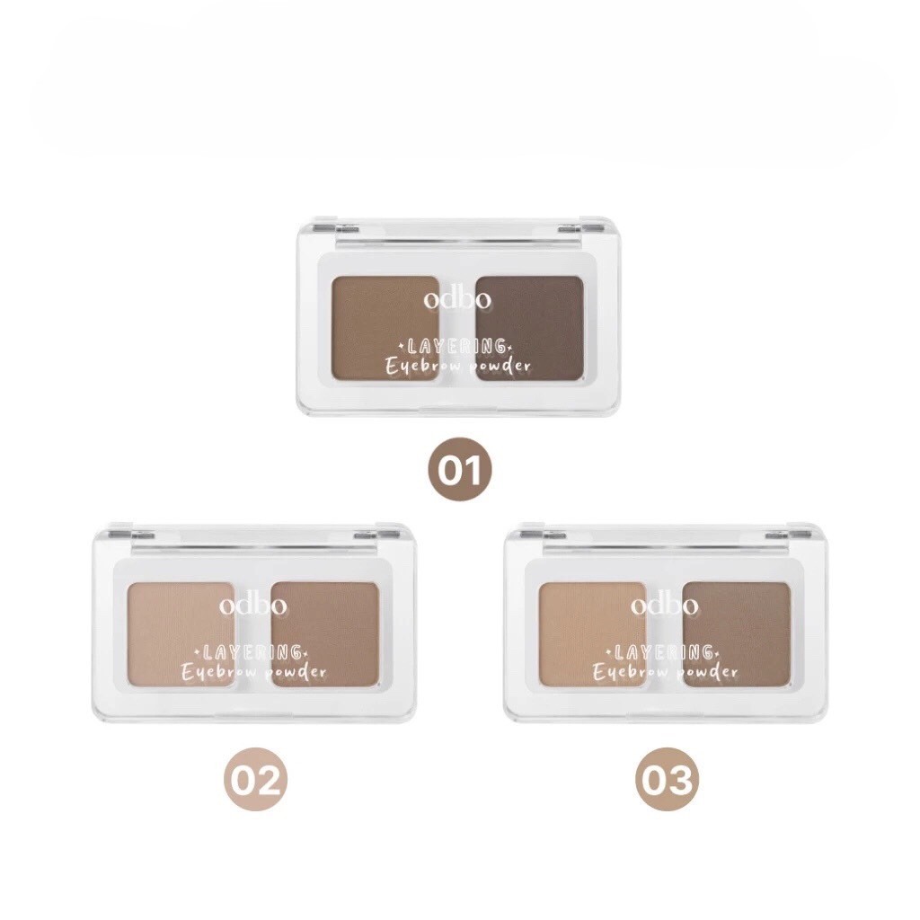 คิ้วฝุ่น โอดีบีโอ เลเยอร์ริ่ง อายบราว พาวเดอร์ ODBO LAYERING EYEBROW POWDER OD7018