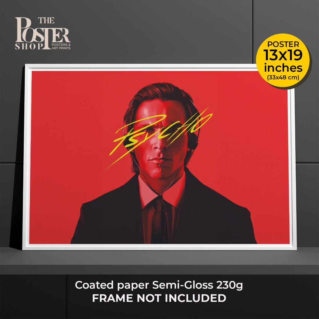 American Psycho Poster โปสเตอร์อเมริกัน ไซโค Christian Bale ภาพขนาด 13x19 นิ้ว