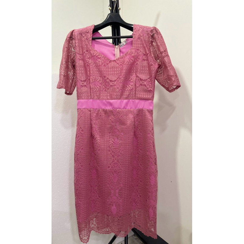 ชุดเดรสออกงาน เดรสลูกไม้ JUST GIRLIE มือสอง (USED)