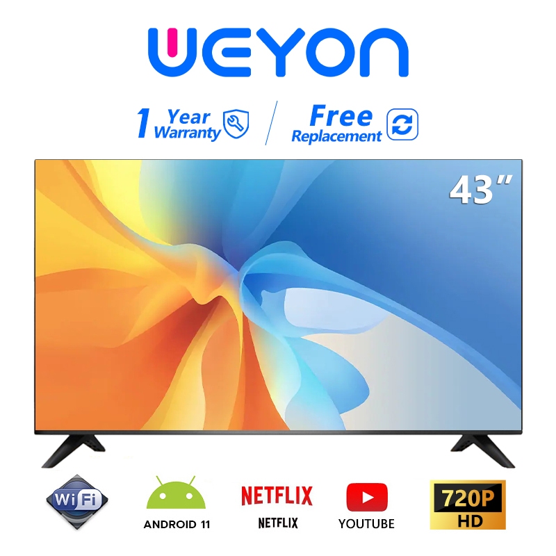 WEYON ทีวี 43 นิ้ว WIFI Smart TV สมาร์ททีวี YouTube NETFLIX  รับประกัน 1 ปี