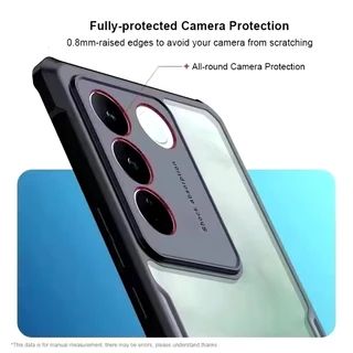 เคสกันรอยกล้อง PC+TPU สำหรับVivo V27 Pro V29E Y100 กันกระแทก เคสหลังใส