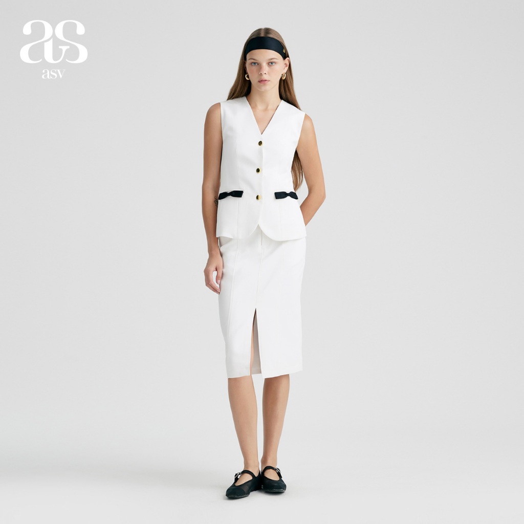[asv aw24] Ameena Pencil Skirt กระโปรงผู้หญิง ทรงสอบ ผ่าด้านหน้า