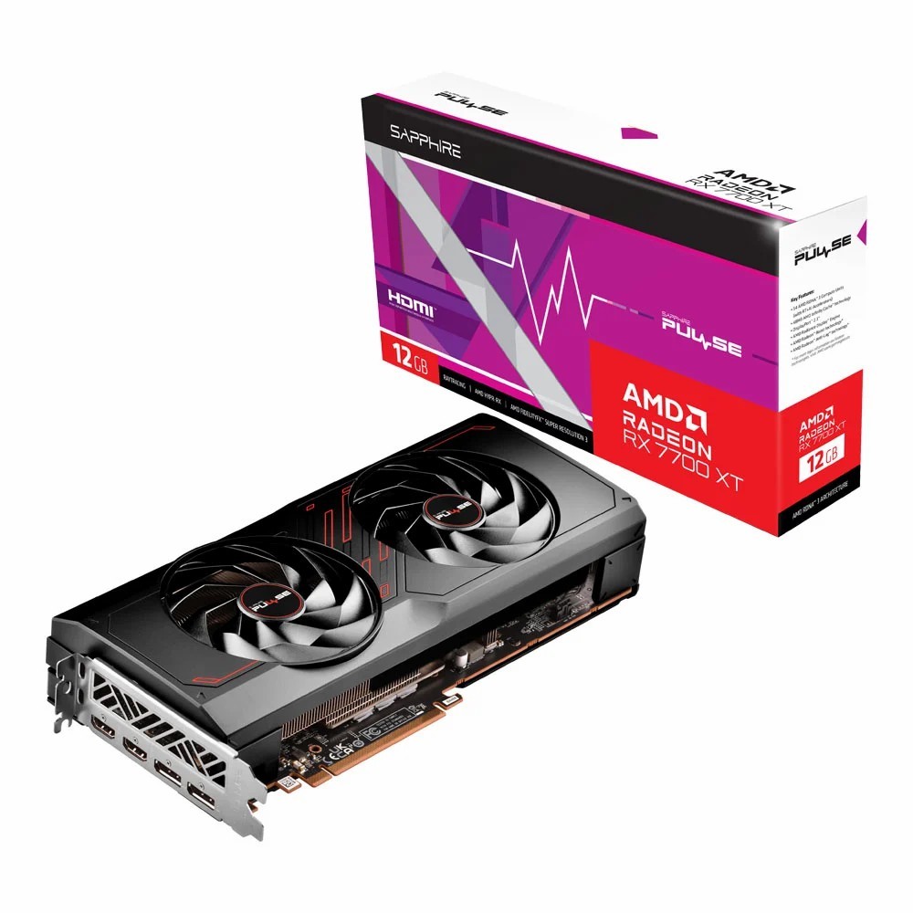 VGA SAPPHIRE PULSE AMD RADEON RX 7700 XT  - 12GB GDDR6