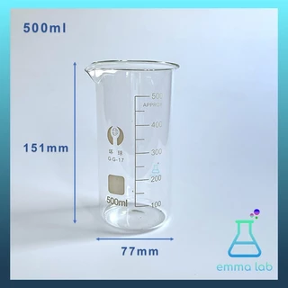 บีกเกอร์ ทรงสูง Tall Beaker บีกเกอร์แก้ว Glass Beaker Tall Form with Spout