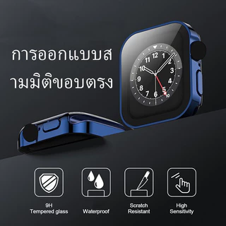iWatch Series10/11-42mm46mm2-in-1 electroplated กันน้ำป้องกันกรณี 9 8 7 6 5 4 SE ป้องกันการชนกันกรณี 40/41/45/49 มม.