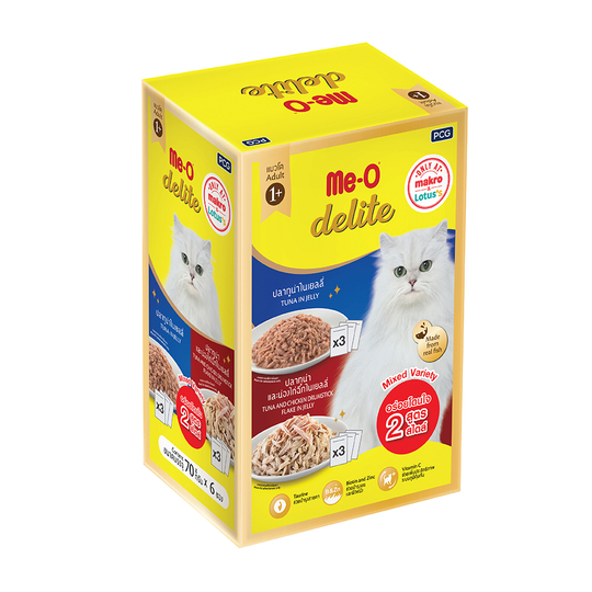 พร้อมส่งในไทย มีโอ ดีไลท์ ทูน่า และทูน่าน่องไก่ 70 กรัม X6 รสชาติพิเศษ