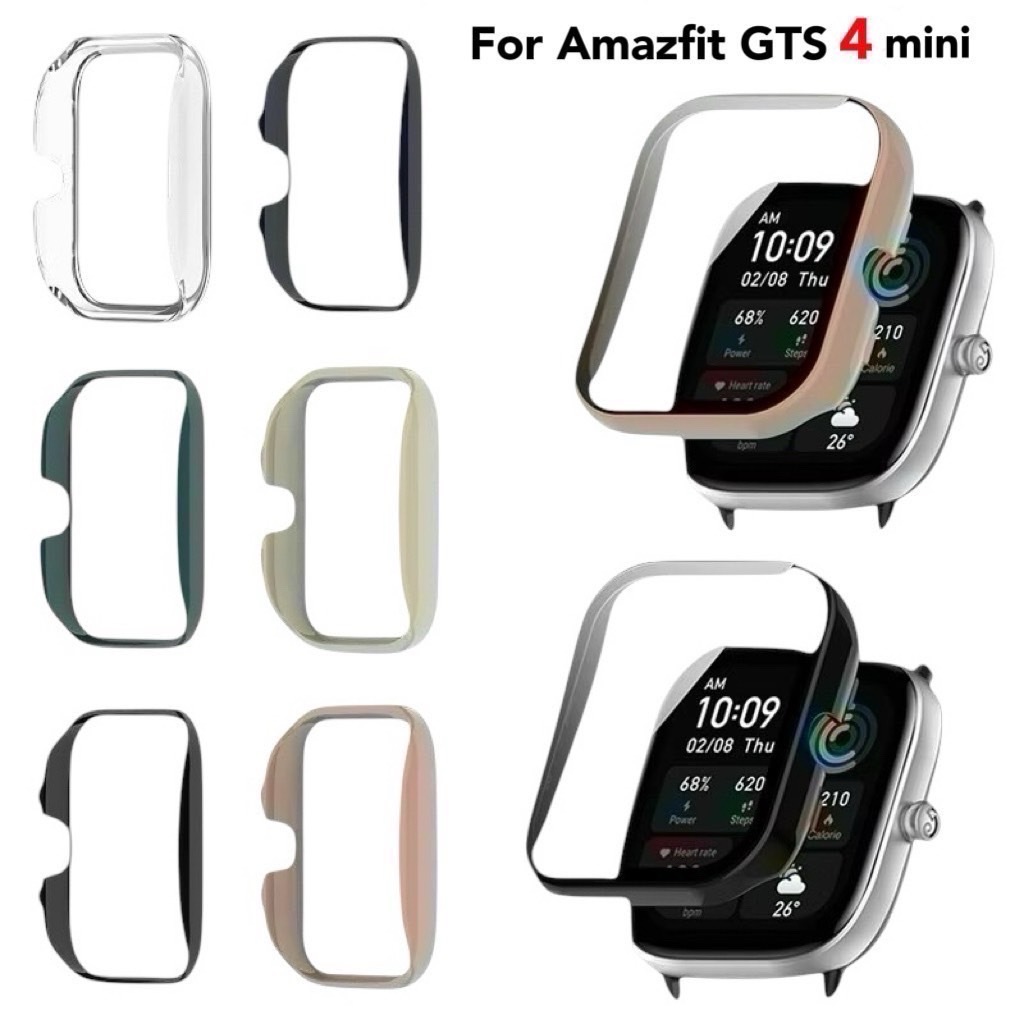 เคส Amazfit GTS 4 mini ฟิล์มกระจกนิรภัย PC สวยงามมีหลากหลายสี