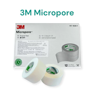 3M Micropore Surgical Tape เทปแต่งแผลทางการแพทย์ ชนิดเยื้อกระดาษ แบ่งขาย 1 นิ้ว,1/2 นิ้ว(ราคา/ 1 ม้วน)