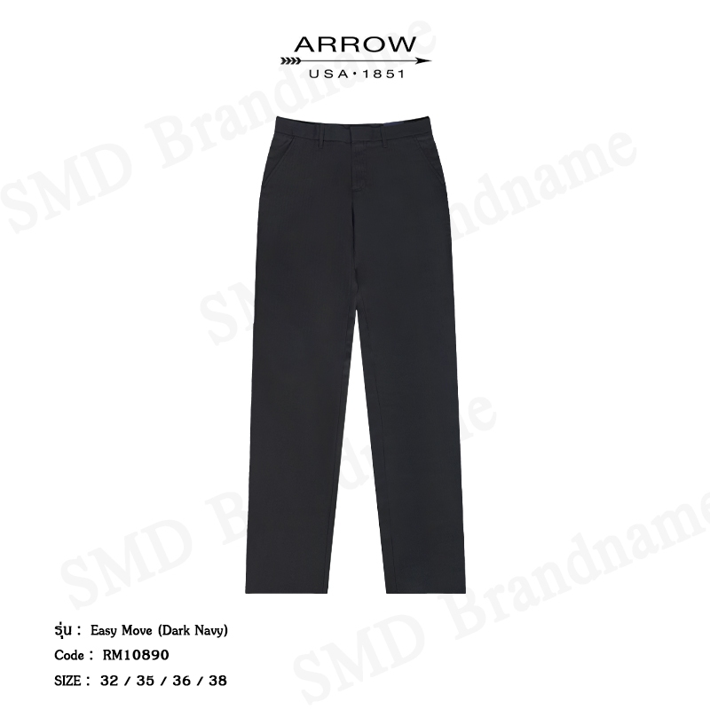 Arrow กางเกงสแล็ค ขายาว ทำงาน รุ่น Easy Move (Dark Navy) Code: RM10890