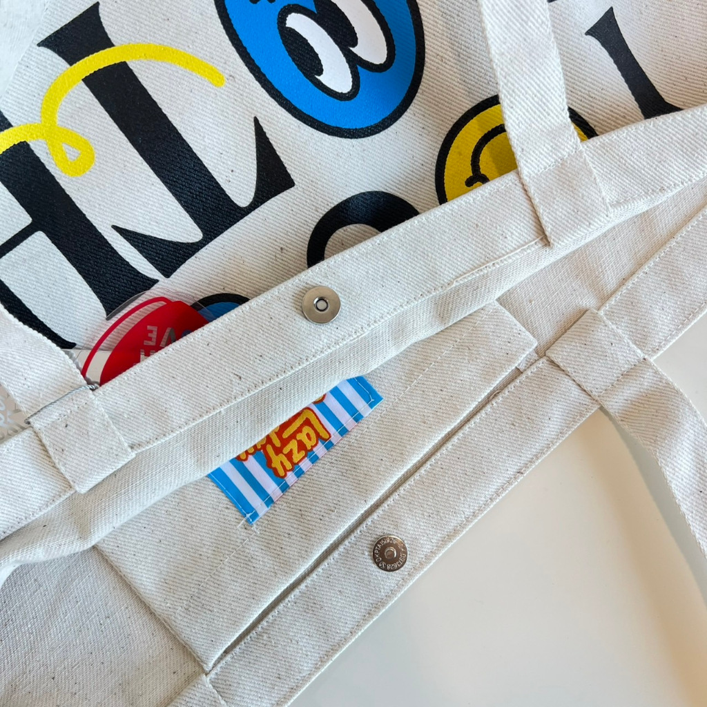 TOTE BAG ลายใหม่ แถมช่องเล็กใส่เหรียญในตัว Lazy sunday