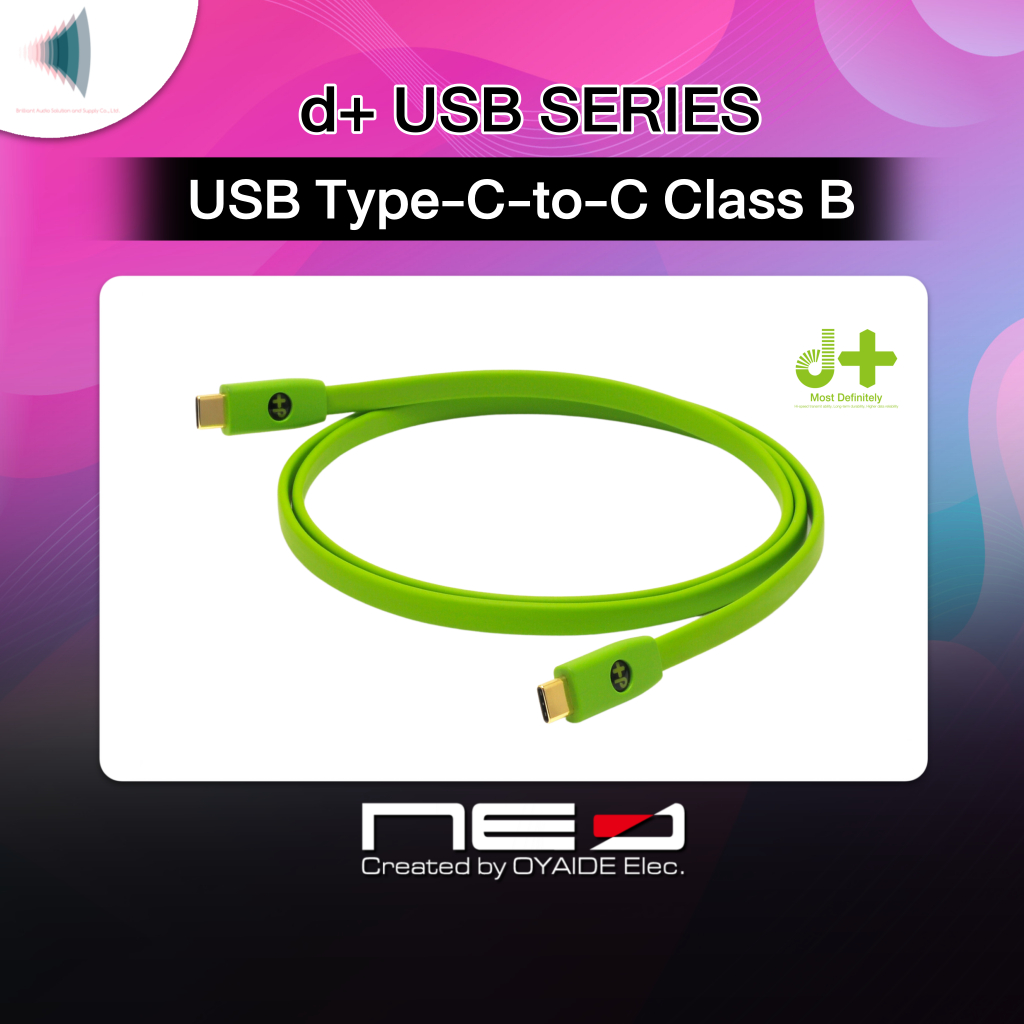 NEO™ (Created by OYAIDE Elec.) d+ USB Type-C-to-C Class B
