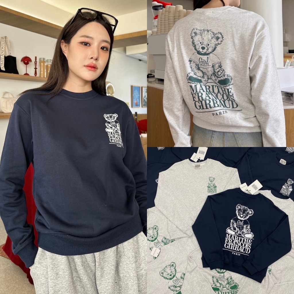sweater เสื้อแขนยาวแบรนด์ดัง ดีเทลสกรีนลายหน้า-หลัง แบรนด์ดัง งานชนช็อป