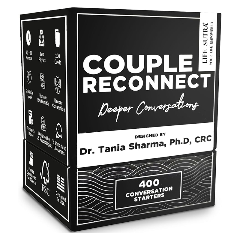 Life Sutra - Couple Reconnect Game - 200 Couples Conversation Cards - Card Game for Couples