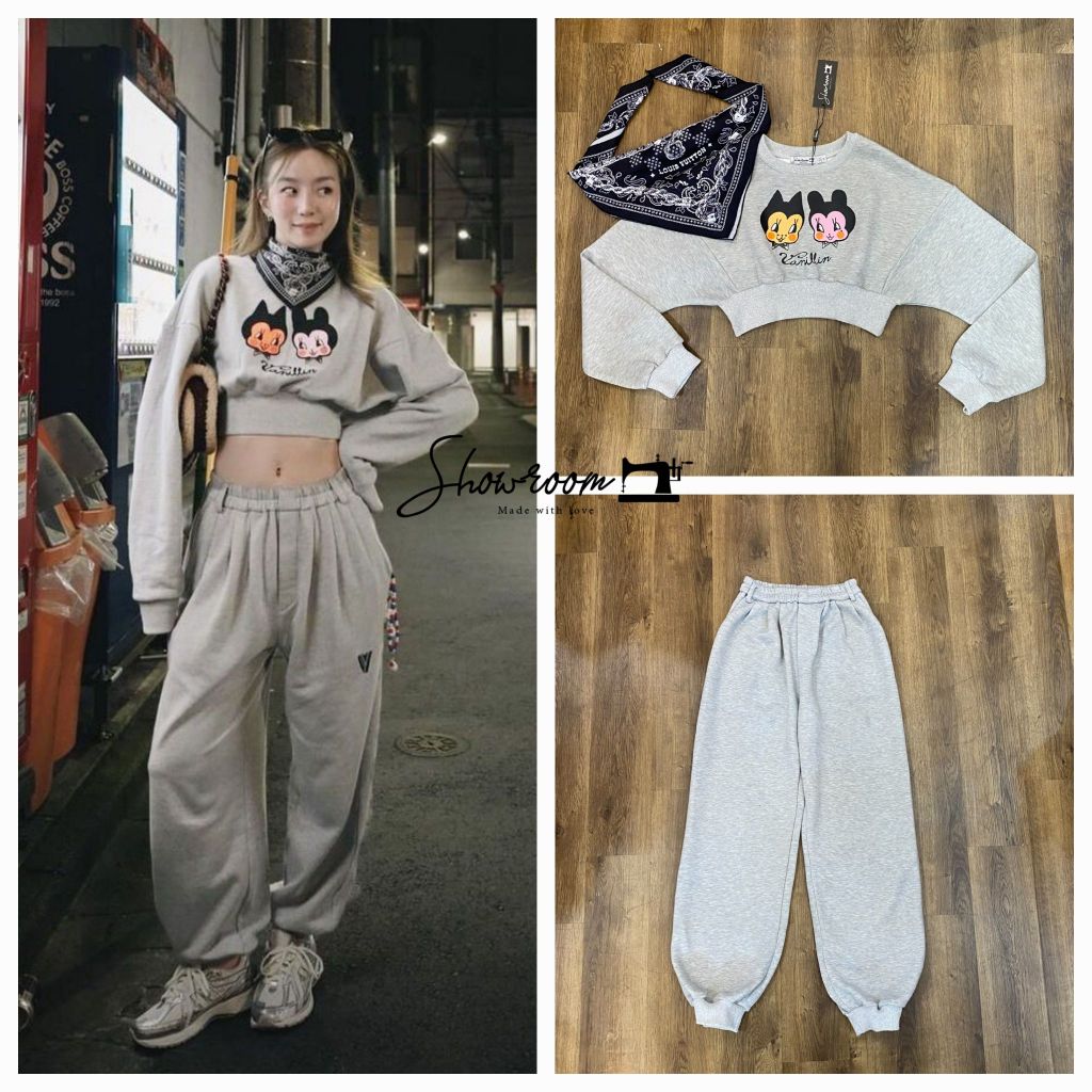 Showroom SET เสื้อ+กางเกง+ผ้าพันคอ (*สอบถามสต๊อกก่อนกดสั่งน๊า)