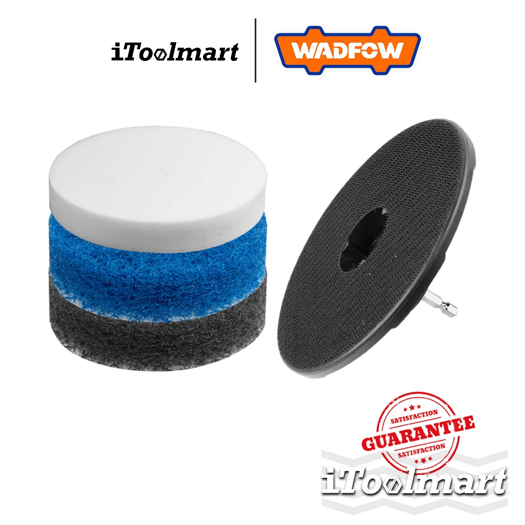 WADFOW ชุดจานขัด หัวต่อสว่านหกเหลี่ยม ขนาด 1/4"