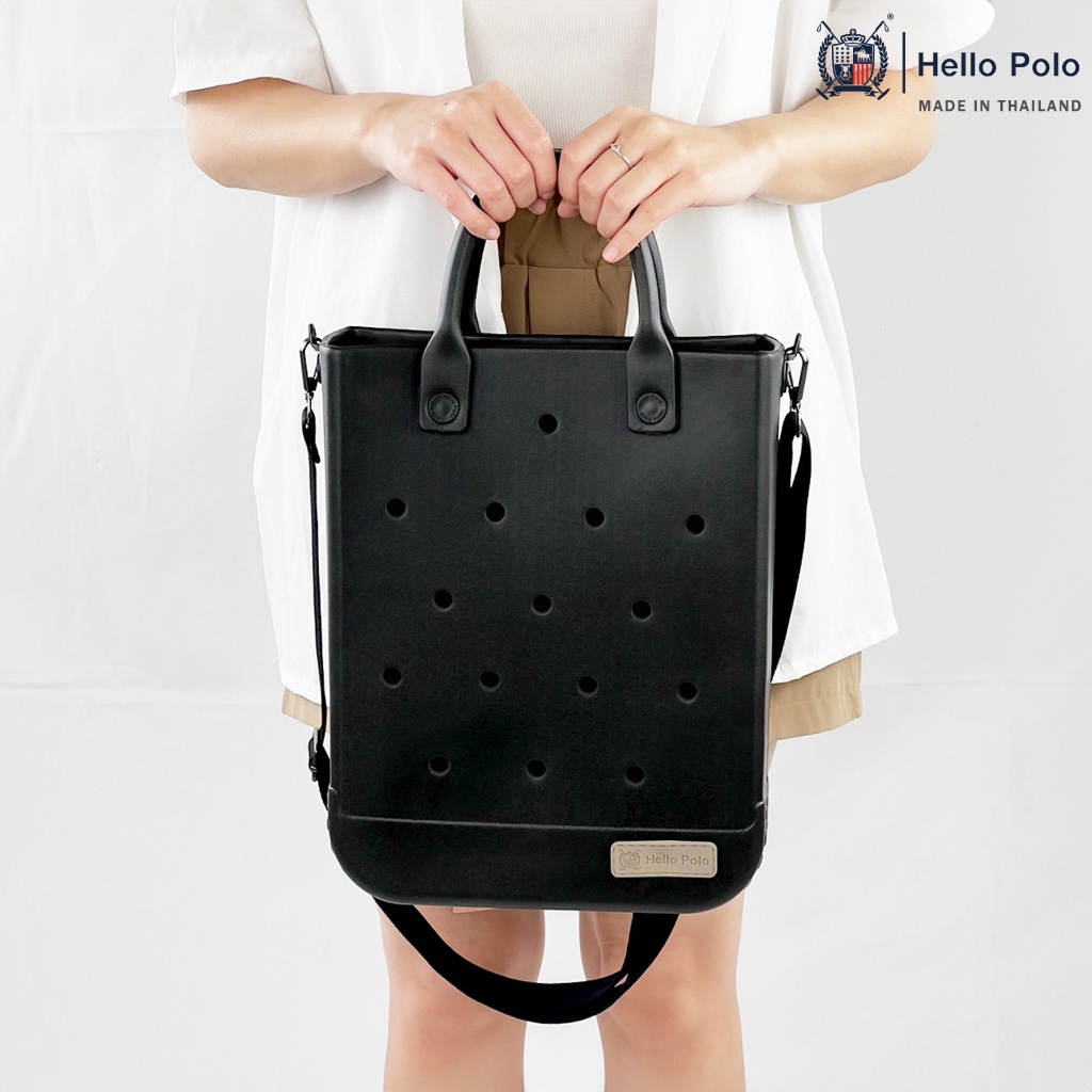 Hello Polo กระเป๋าแมสเซนเจอร์ รุ่น BH2005 มีสายสะพายข้าง ขนาด 31.5 x 24.5 CM. ยาง EVA ใส่ไอแพดได้ สามารถติดตัวจิ๊บบิทได้