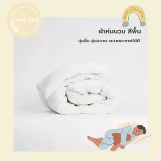 Comfysleep ผ้าห่มนวม สีพื้น นุ่มลื่น ขนาด 5 ฟุต 6 ฟุต (Blanket 5ft 6ft)
