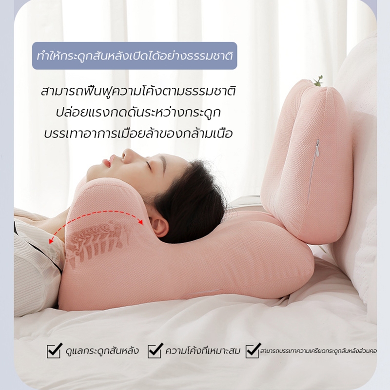 หมอนงีบ เบาะรองหลัง  รองรับหลังส่วนล่างได้ดี เพื่อสุขภาพ ลดอาการปวดเมื่อย  รองรับสรีระ เมมโมรี่โฟม หมอนออฟฟิ