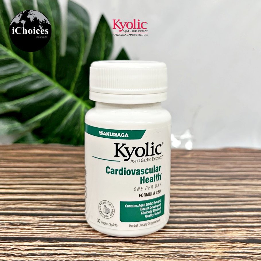 [Kyolic] Aged Garlic Extract Cardiovascular Health One Per Day Formula 250, 30 Vegan Caplets สารสกัดจากกระเทียม ไร้กลิ่น