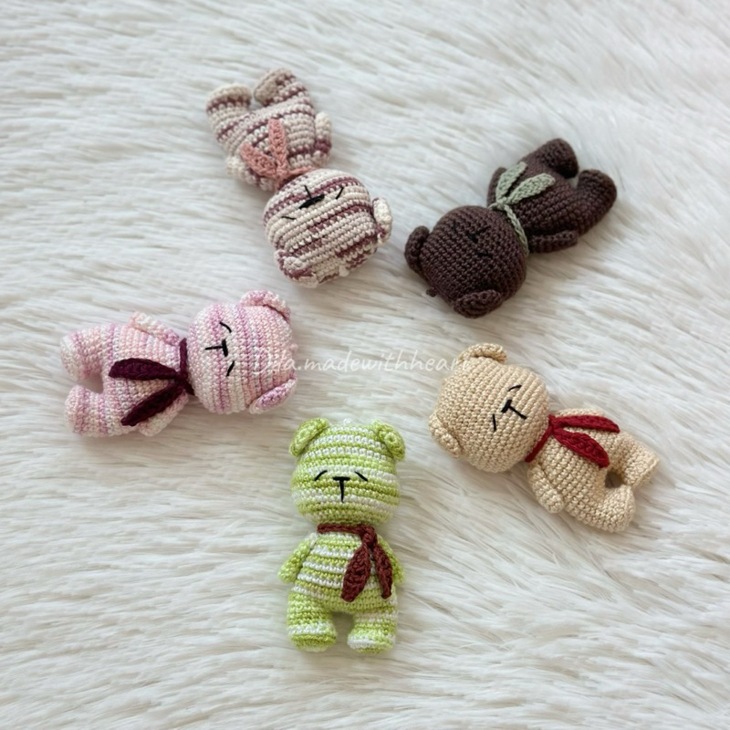 Keychain ʕ≧ᴥ≦ʔ พวงกุญแจตุ๊กตาหมีหลับ ♡ - รูปที่ 4