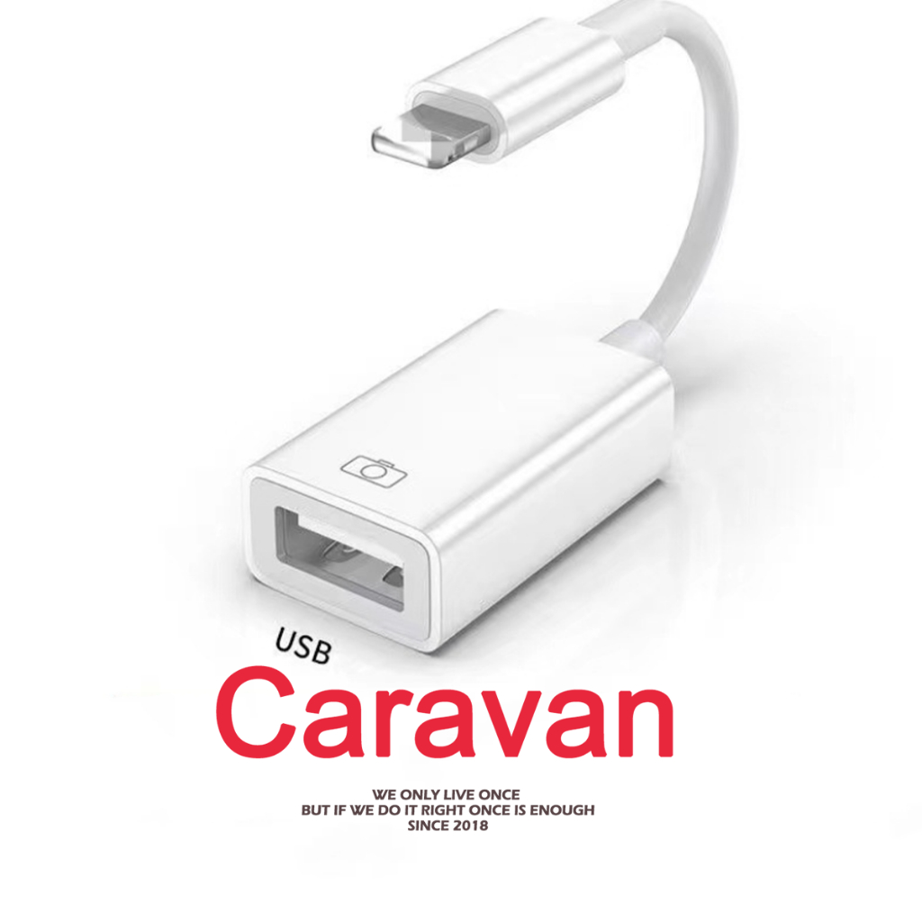 Caravan Crew ไอโฟน to USB Camera Adapter OTG ตัวแปลงเชื่อมต่อ USB SD TF อแดปเตอร์กล้อง รองรับ