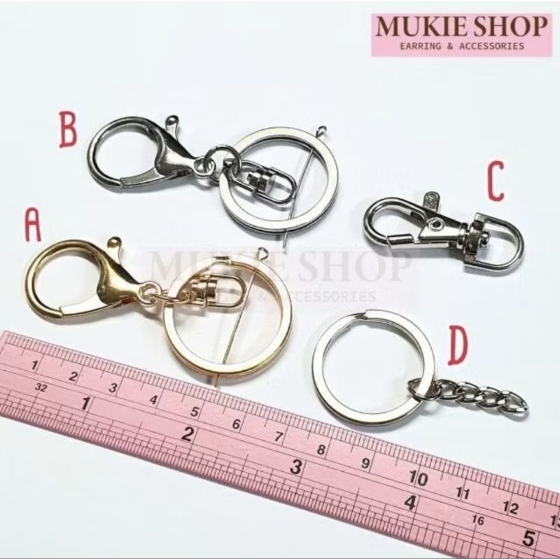 Mukie shop DIY พวงกุญแจ มีหลายแบบ พวงก้ามปู ข้อต่อ อะไหล่ สำหรับพวงกุญแจ