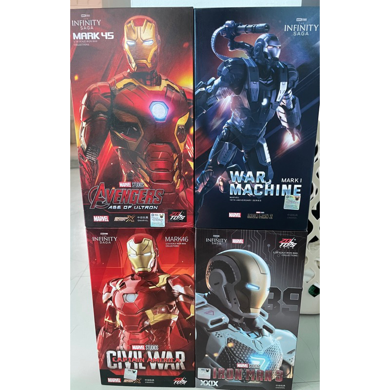 เหมา4กล่อง ZD toys infinity SAGA Iron man and war machine marvel action figure 1/10 ironman mark45 m