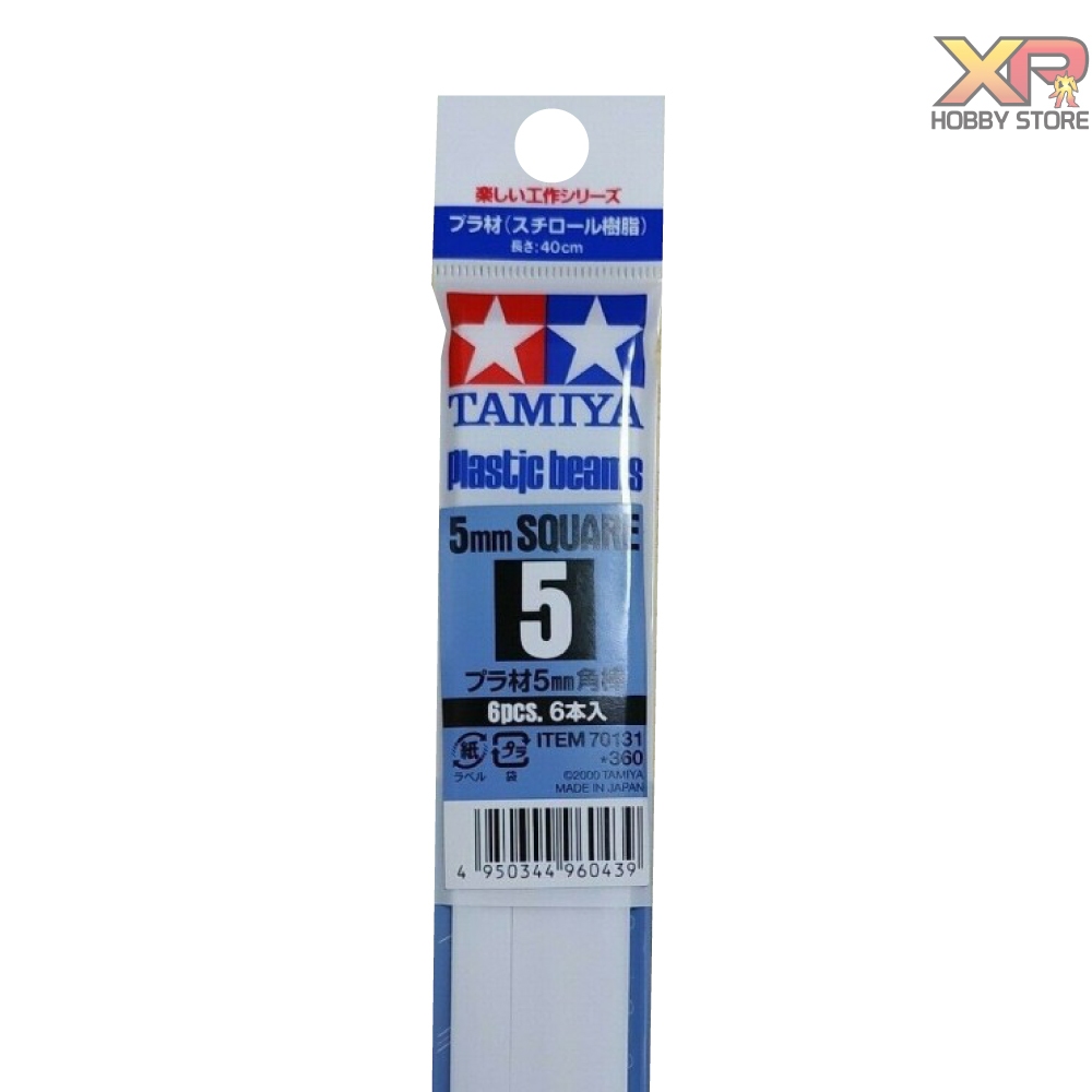 Tamiya Plastic Beams 5mm SQUARE [6 Pcs] (TA 70131)