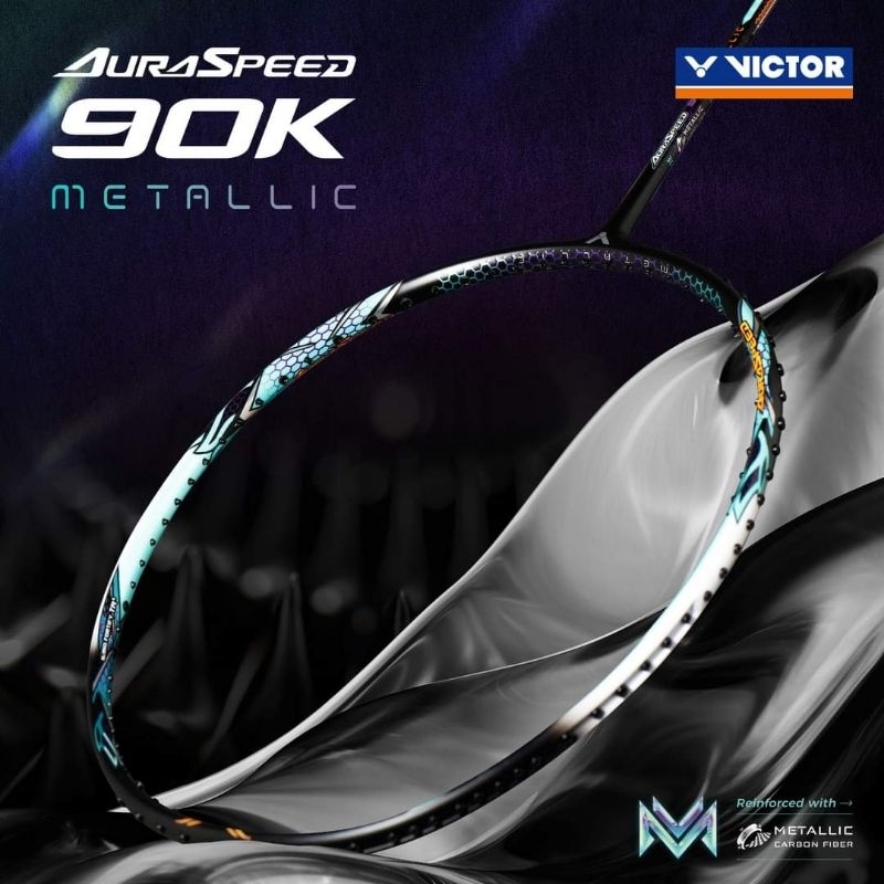 ไม้แบดมินตัน victor รุ่น Auraspeed 90K Metallic 4U แถมเอ็น กริป ซอง แท้ 💯%
