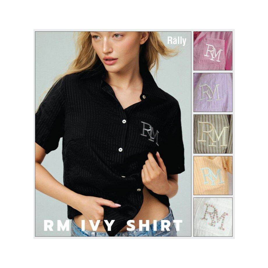 RALLY RM Ivy shirt - เชิ้ตปักโลโก้ RM (มีให้เลือก 12 สี)