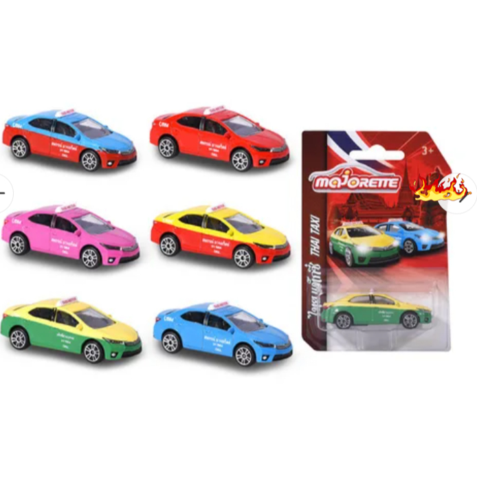 Majorette โมเดล TAXI แท็กซี่ กรุงเพท พัทยา ภูเก็ต โมเดลรถเหล็ก TOYOTA COROLLA ALTIS THAILAND  แพ็คไม่สวย 1/64