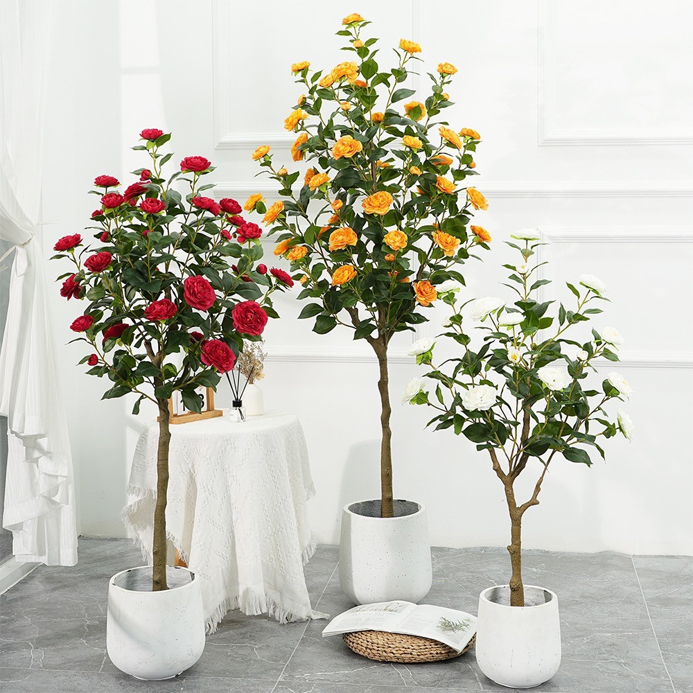 ต้นกุหลาบแต่งบ้าน ต้นไม้ปลอม ต้นไม้ประดิษฐ์ กุหลาบ( พร้อมส่ง) Plant-RSS
