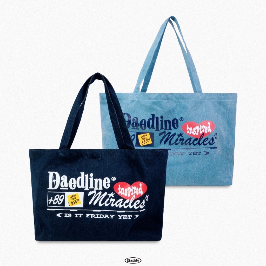 DADDYCLUB | Deadline Miracle Bag  กระเป๋า tote denim สุดเท่