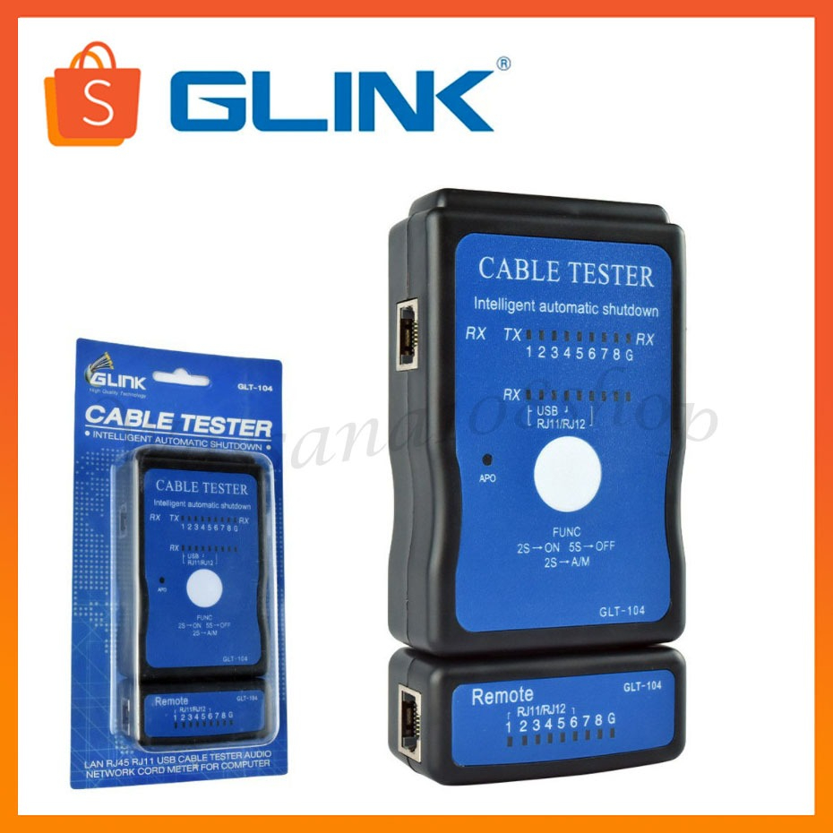 Glink GLT-104 Cable Tester อุปกรณ์วัดสัญญาณสายแลน