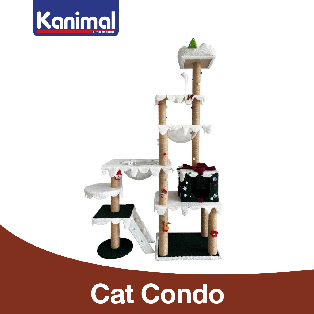 [CT-53000] Kanimal Holiday Tree คอนโดแมว ของเล่นแมว สำหรับแมวทุกวัย ขนาด 110 x 40 x 172 ซม.