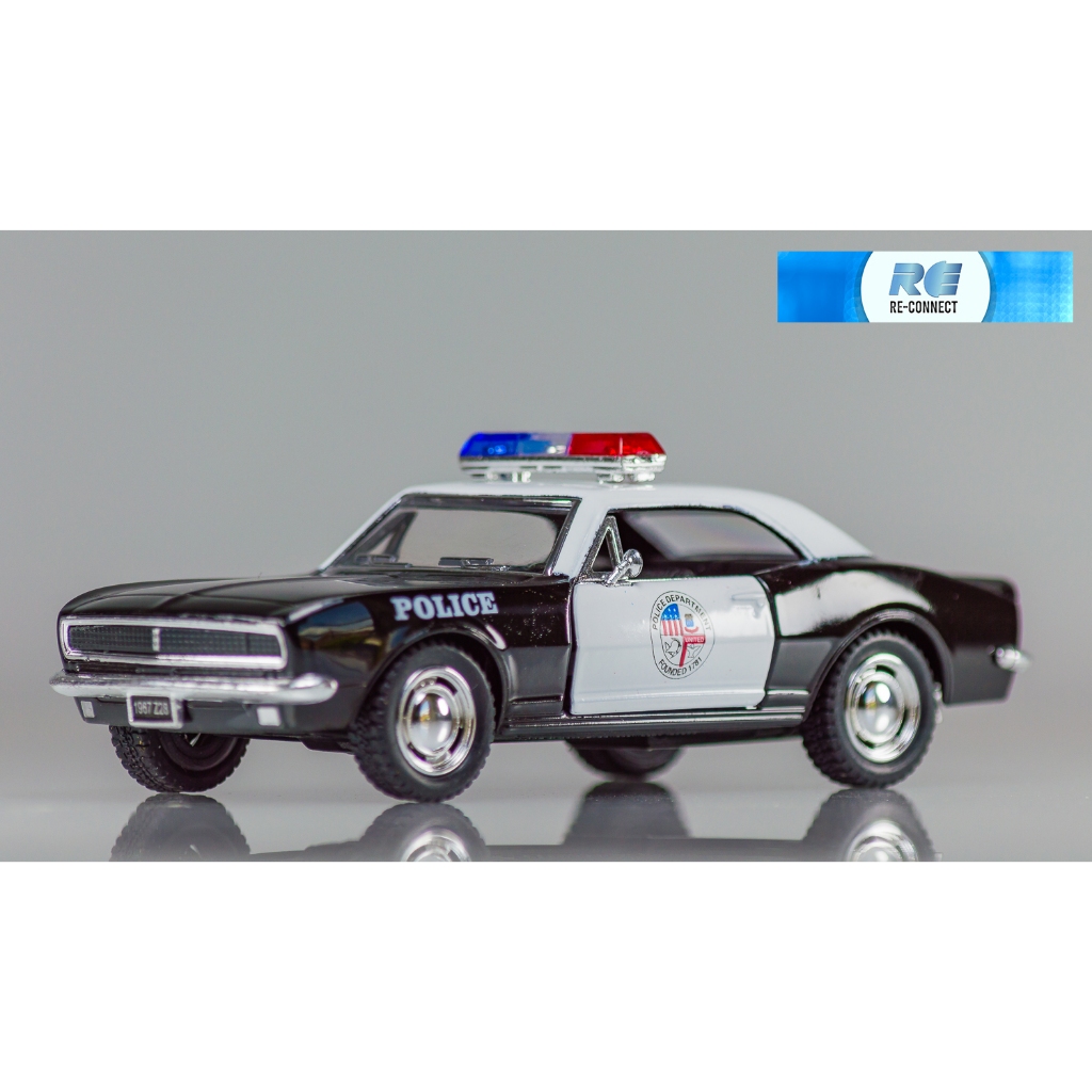 โมเดลรถตำรวจ สายตรวจ เชฟโรเลต คามาโร ของเล่น KINSMART 1:37 1967 Chevrolet Camaro Z-28 Police Patrol 