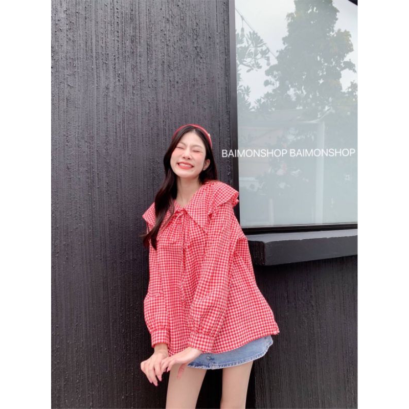 💰 MahahengCloset 💰มินิเดรสคอปกผูกโบว์🎀 ผ้าแดบบี้ใส่สบายสุดๆ เพิ่มดีเทลแขนพอง น่ารักจนใจละลาย💕 - รูปที่ 3