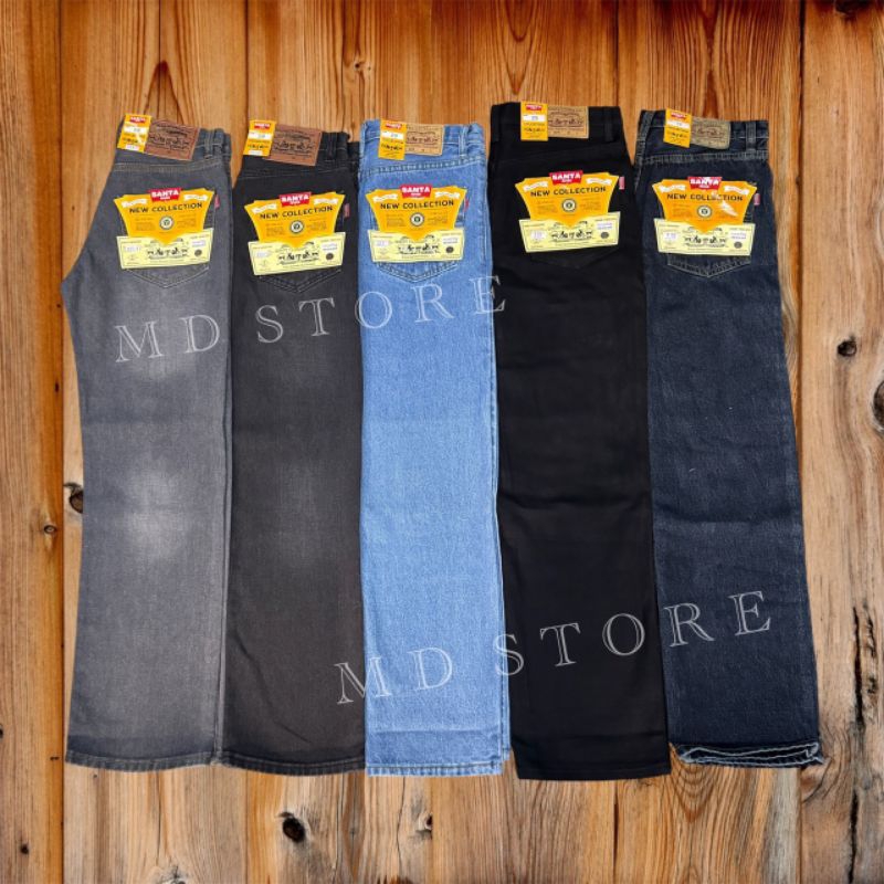 กางเกงยีนส์ขากระบอกใหญ่SANTA