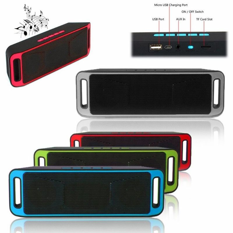 จัดส่งในกรุงเทพฯ COD ลำโพงสเตอริโอไร้สาย Bluetooth แบบพกพา USB ลำโพงไร้สาย รุ่น คุณภาพดี ฮอร์นคู่