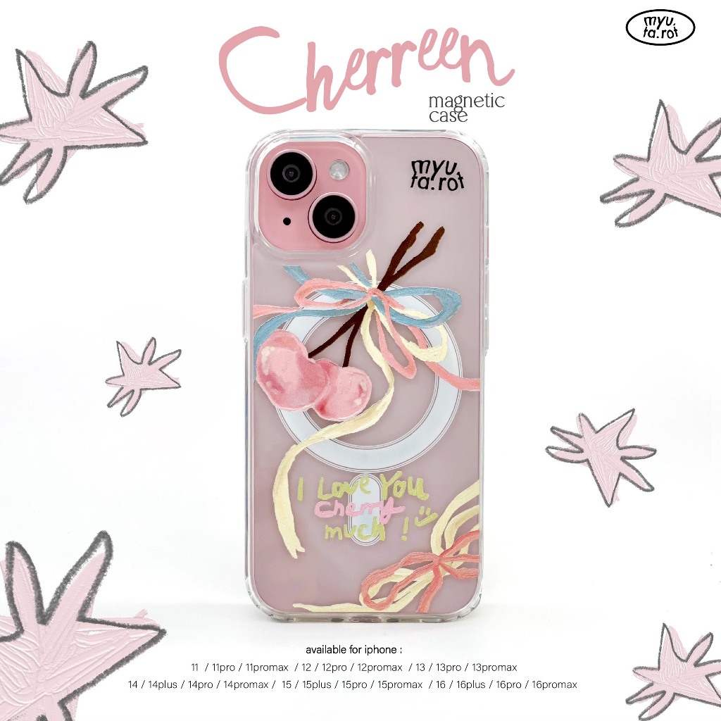 myutarot เคสมือถือกันกระแทก เคสแม่เหล็ก Magnetic สำหรับไอโฟน ลาย Cherreen เคสมือถือ เคสน่ารัก