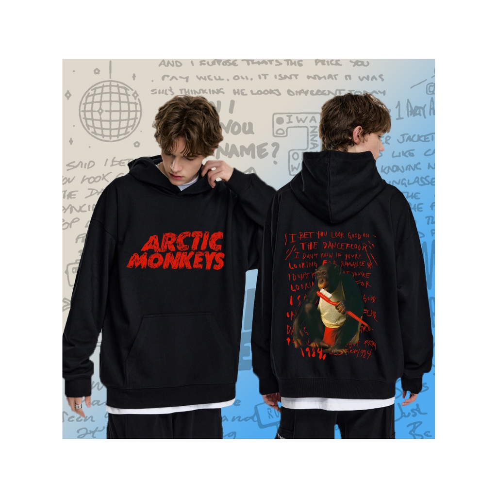 ใหม่ Arctic MONKEYS HOODIE - I BET YOU LOOK GOOD ON THE DANCEFLOOR เสื้อฮู้ดแขนยาว