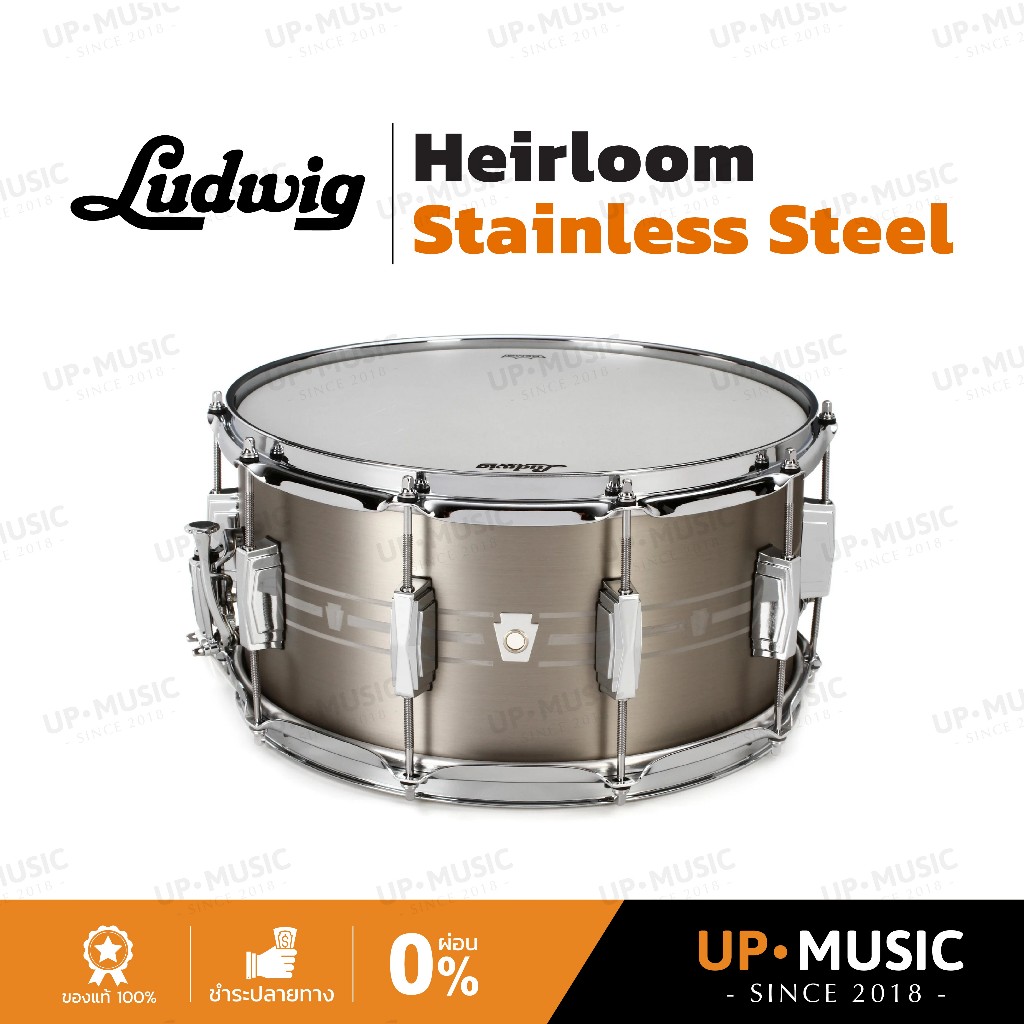 กลองสแนร์ Ludwig Heirloom Stainless Steel